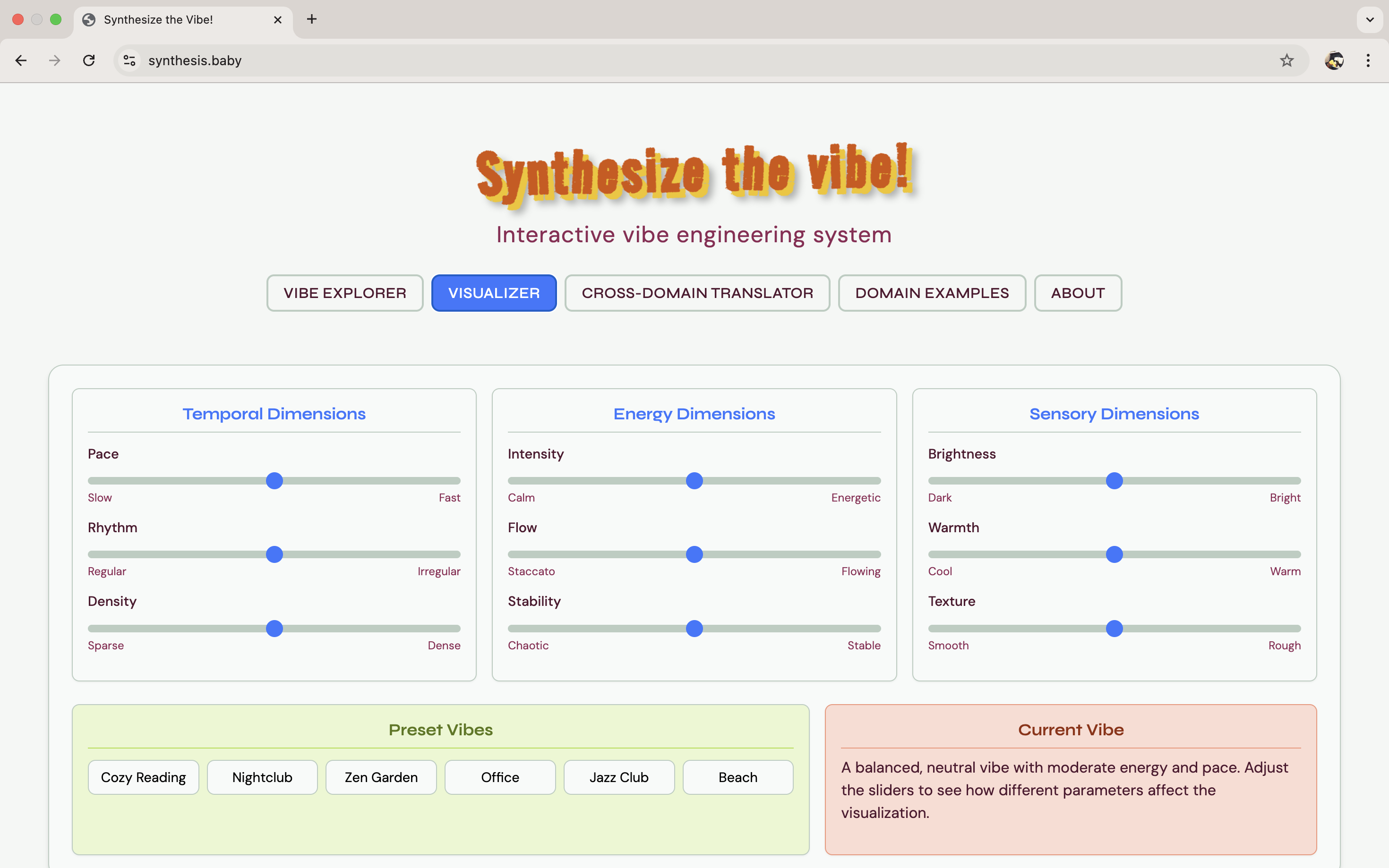 synthesis.baby screenshot