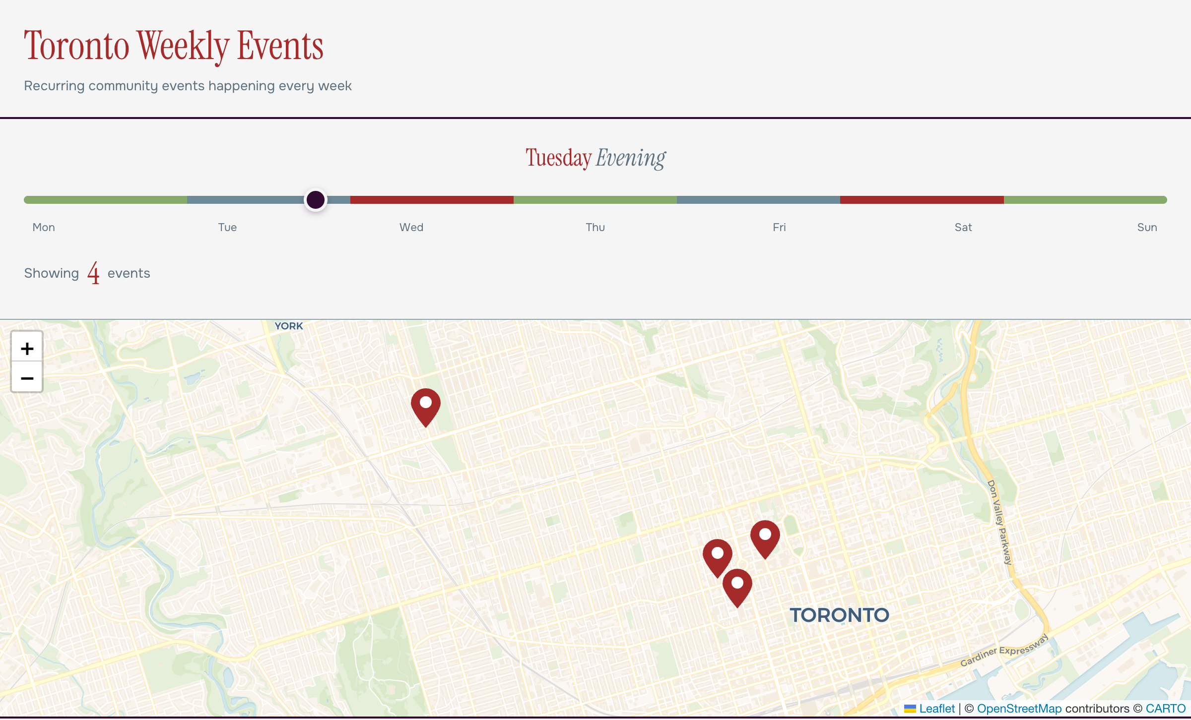 Toronto Event Calendar